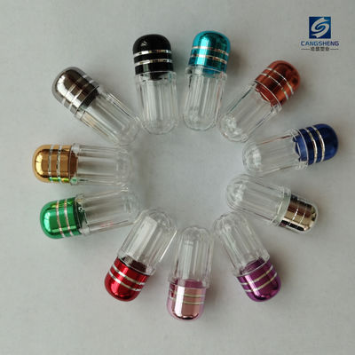 Plastikowe fiolki na pigułki z pojedynczą kapsułką 2g w kształcie cylindrycznym