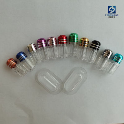 Plastikowe fiolki na pigułki z pojedynczą kapsułką 2g w kształcie cylindrycznym