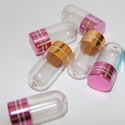15mm PS Przezroczyste plastikowe butelki na pigułki Pojemnik Jedna kapsułka