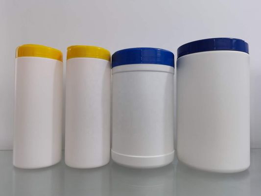 Butelka na chusteczki do czyszczenia HDPE 180 mm z białymi pokrywkami