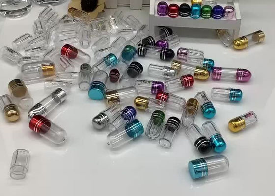 OEM Małe plastikowe pojemniki na pigułki 14 mm Butelki do pakowania kapsułek