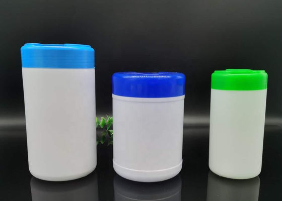 Butelka na chusteczki do czyszczenia HDPE 180 mm z białymi pokrywkami
